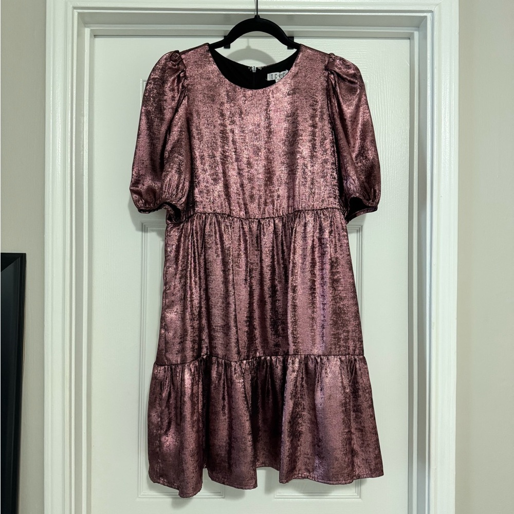 TCEC Shimmering Mauve Mini Dress